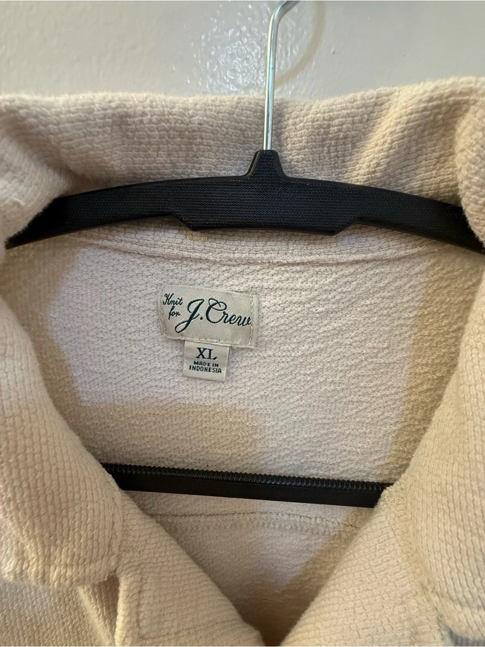 J.Crew Textured Camp Collar Knit Shirt in stripe
